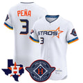 Tlead H.Astros #3 Jeremy Pe?a Player White City Connect Texas Patch Vapor Premier Limited Elite Home Stitched Jerseys