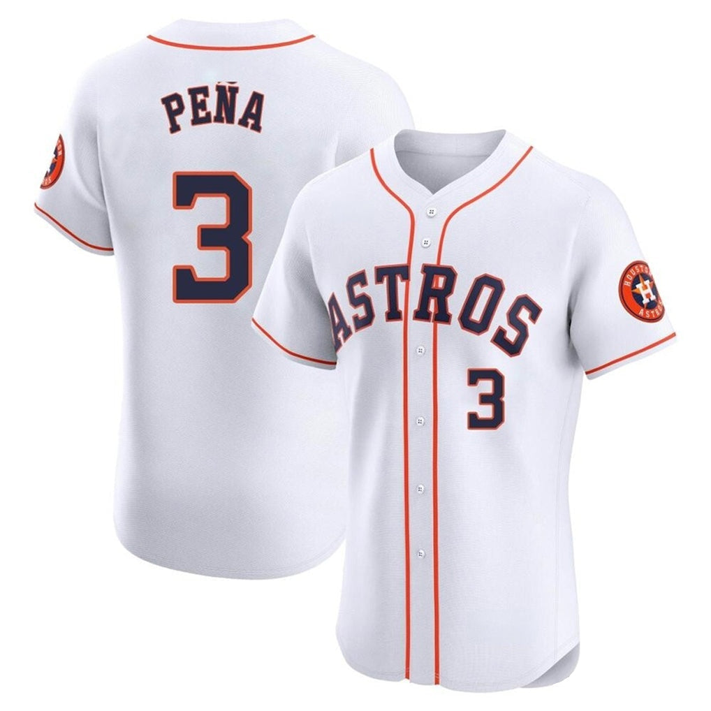 Tlead H.Astros #3 Jeremy Pe?a Player White Limited Elite Home Stitched Jerseys