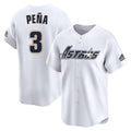 Tlead H.Astros #3 Jeremy Pe?a Player White Throwback Cooperstown Collection Limited Stitched Jerseys