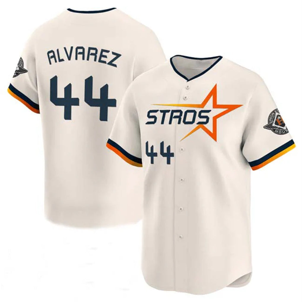 Tlead H.Astros #44 Yordan Alvarez Player Cream City Connect Limited Home Stitched Jerseys