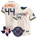 Tlead H.Astros #44 Yordan Alvarez Player Cream City Connect Texas Patch Vapor Premier Limited Home Stitched Jerseys