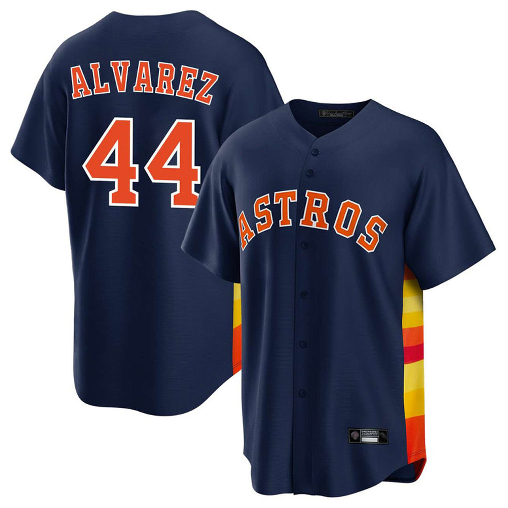 Tlead H.Astros #44 Yordan Alvarez Player Navy Home Game Stitched Jerseys