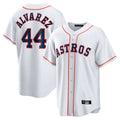 Tlead H.Astros #44 Yordan Alvarez Player White Home Game Stitched Jerseys