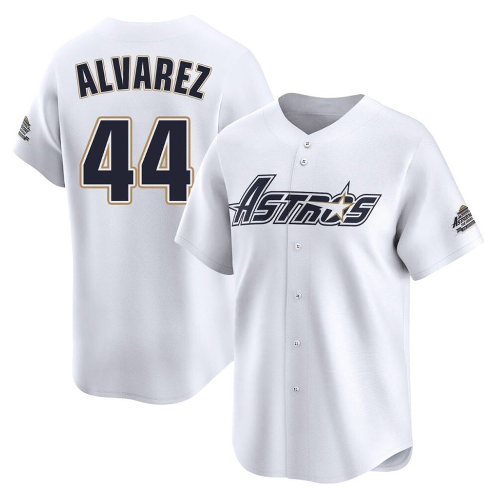 Tlead H.Astros #44 Yordan Alvarez Player White Throwback Cooperstown Collection Limited Stitched Jerseys