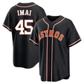 Tlead H.Astros #45 Tatsuya Imai Player Black Fashion Out Home Game Stitched Jerseys