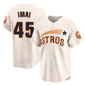 Tlead H.Astros #45 Tatsuya Imai Player Cream Throwback Cooperstown Collection Limited Stitched Jerseys