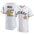 Tlead H.Astros #45 Tatsuya Imai Player Gold Collection Limited Elite Home Stitched Jerseys