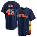 Tlead H.Astros #45 Tatsuya Imai Player Navy Home Game Stitched Jerseys