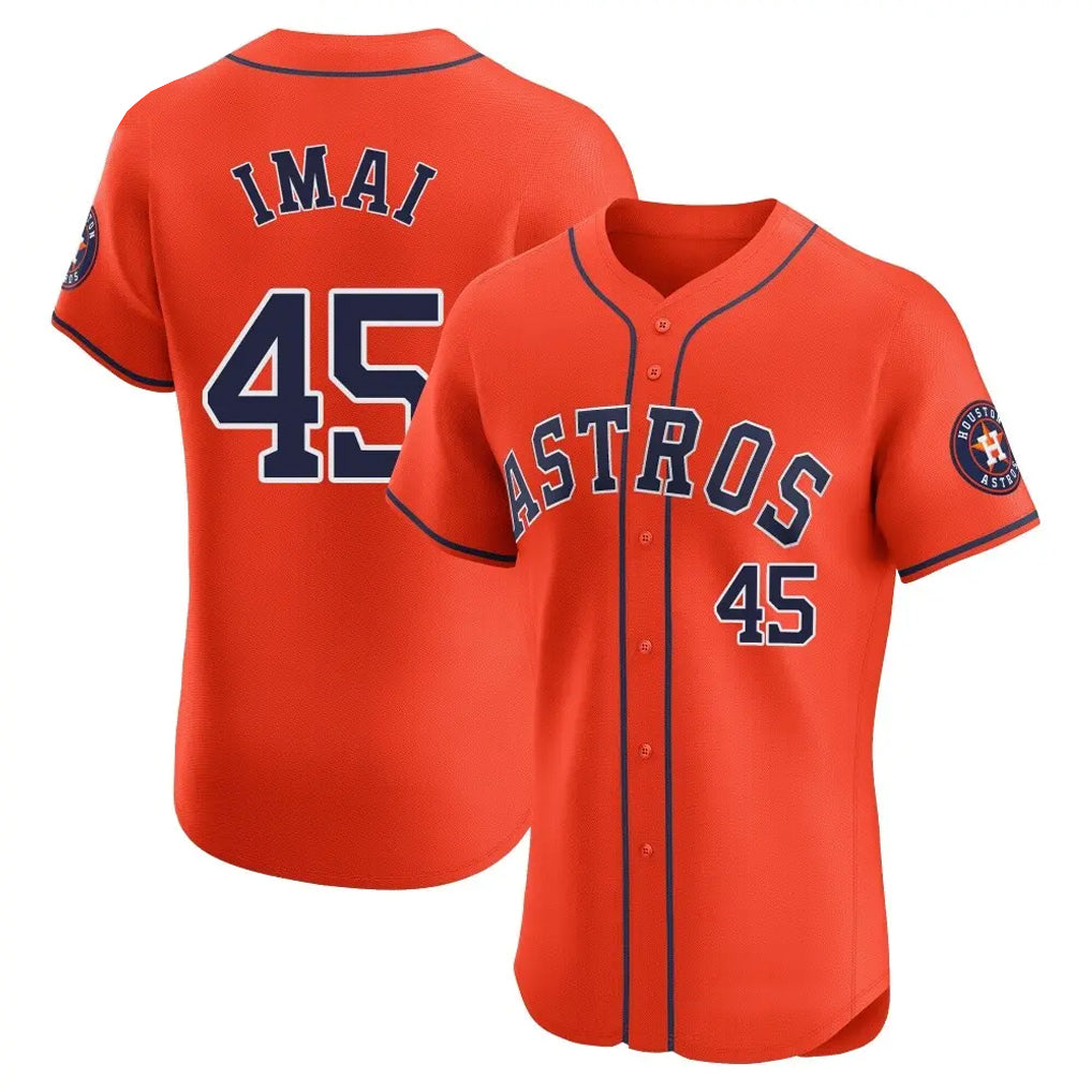 Tlead H.Astros #45 Tatsuya Imai Player Orange Home Limited Elite Stitched Jerseys