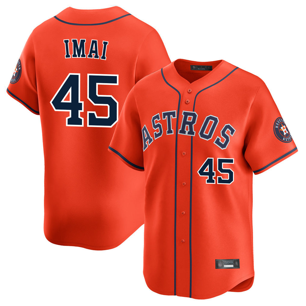 Tlead H.Astros #45 Tatsuya Imai Player Orange Home Limited Stitched Jerseys