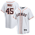 Tlead H.Astros #45 Tatsuya Imai Player White Home Game Stitched Jerseys