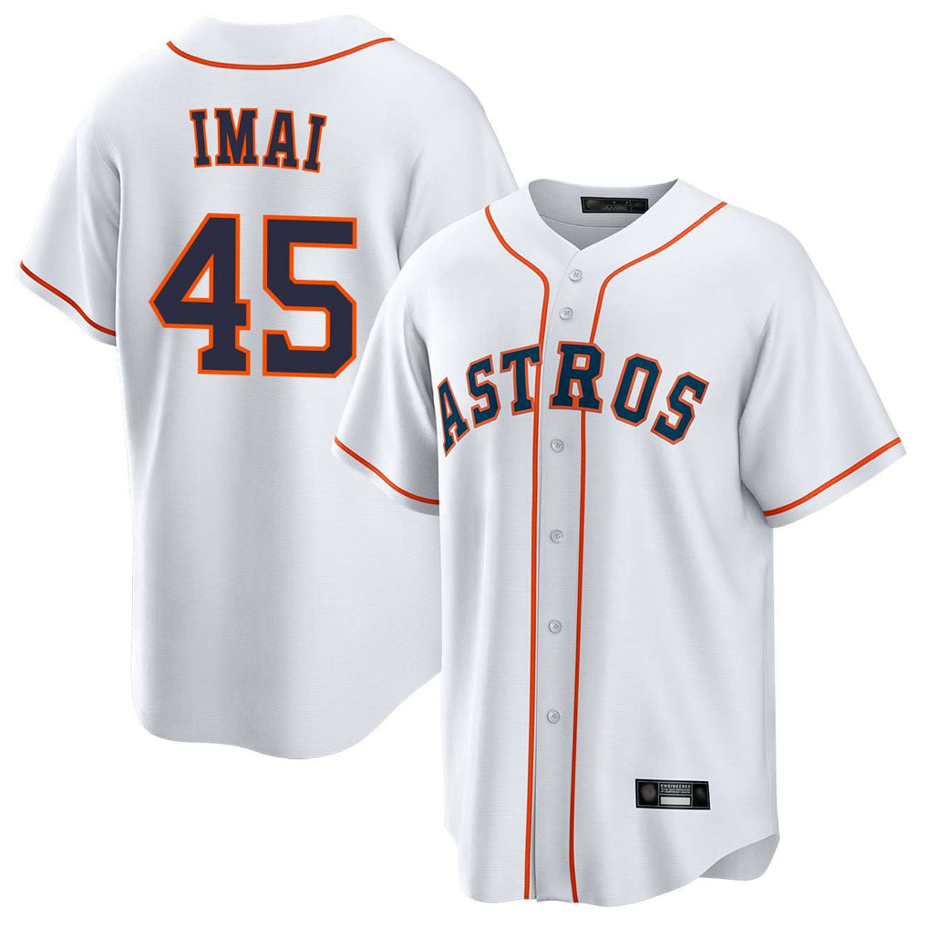 Tlead H.Astros #45 Tatsuya Imai Player White Home Game Stitched Jerseys