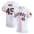 Tlead H.Astros #45 Tatsuya Imai Player White Limited Elite Home Stitched Jerseys