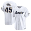 Tlead H.Astros #45 Tatsuya Imai Player White Throwback Cooperstown Collection Limited Stitched Jerseys