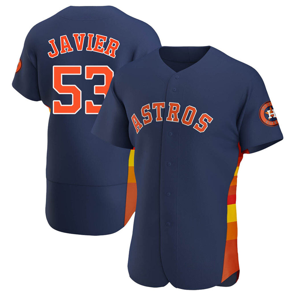 Tlead H.Astros #53 Cristian Javier Player Navy Home Limited Elite Stitched Jerseys