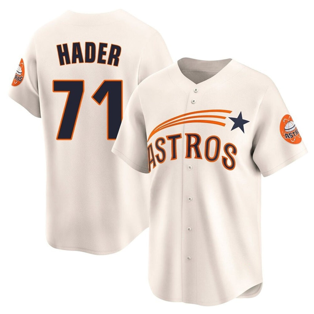 Tlead H.Astros #71 Josh Hader Player Cream Throwback Cooperstown Collection Limited Stitched Jerseys
