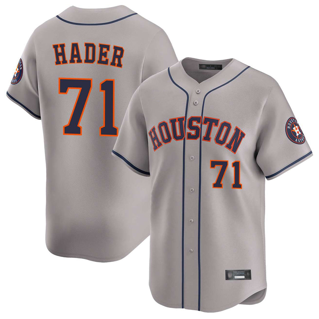 Tlead H.Astros #71 Josh Hader Player Gray Home Limited Stitched Jerseys