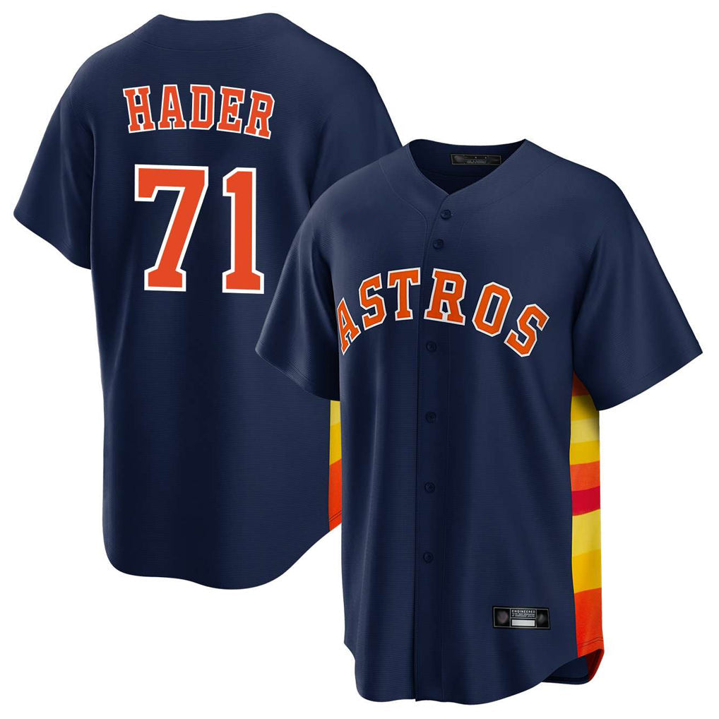 Tlead H.Astros #71 Josh Hader Player Navy Home Game Stitched Jerseys
