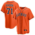 Tlead H.Astros #71 Josh Hader Player Orange Home Game Stitched Jerseys