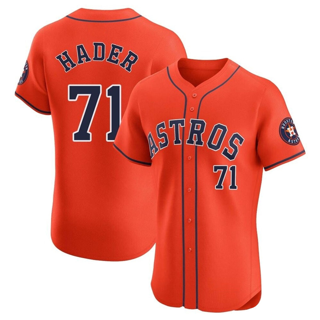 Tlead H.Astros #71 Josh Hader Player Orange Home Limited Elite Stitched Jerseys