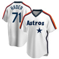 Tlead H.Astros #71 Josh Hader Player White Cooperstown Collection T-shirt Stitched Jerseys