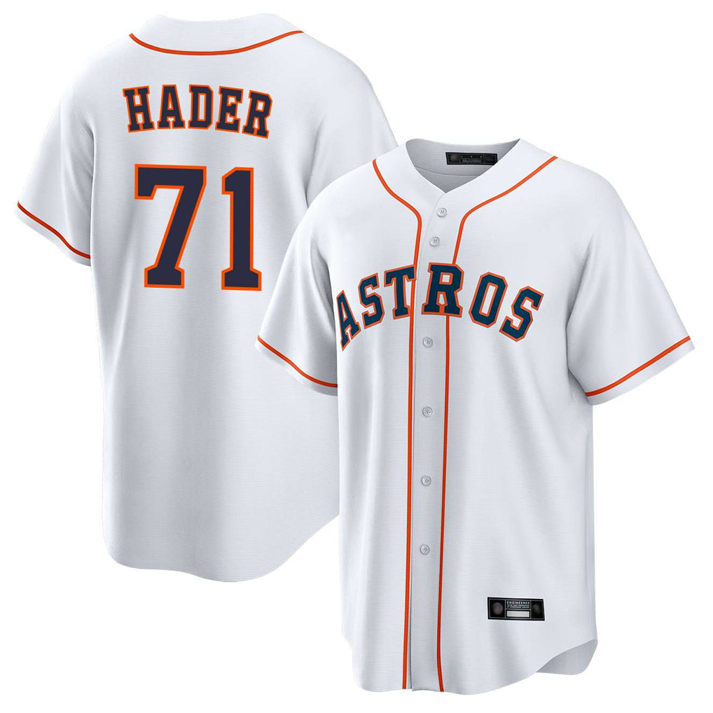 Tlead H.Astros #71 Josh Hader Player White Home Game Stitched Jerseys