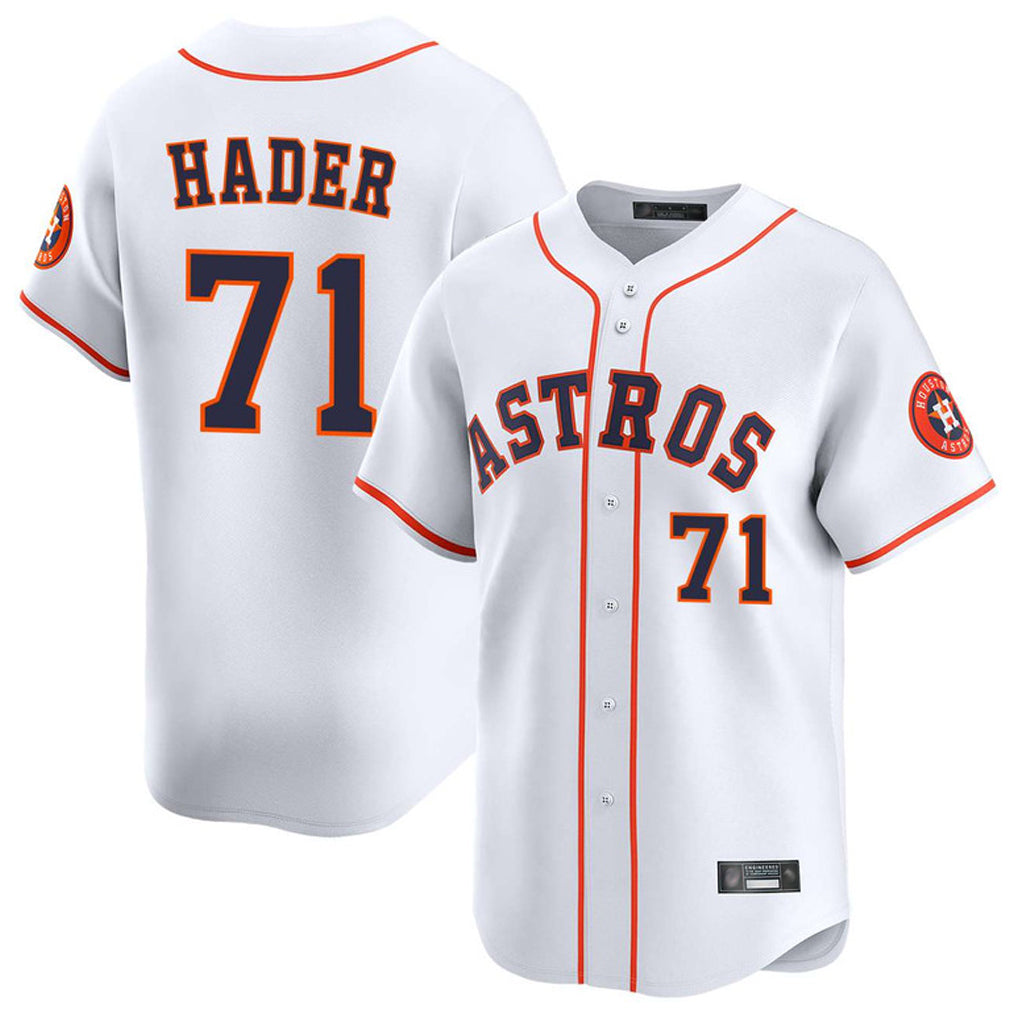 Tlead H.Astros #71 Josh Hader Player White Home Limited Stitched Jerseys