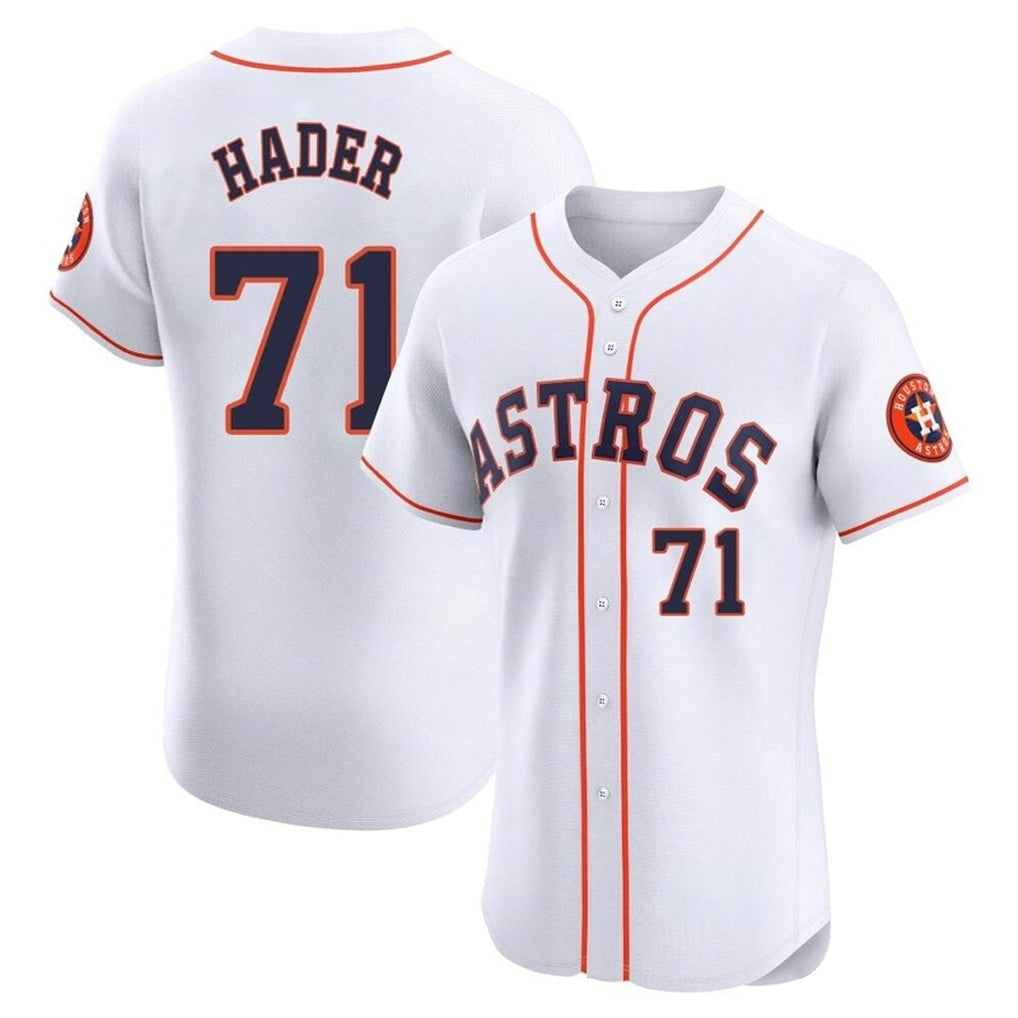 Tlead H.Astros #71 Josh Hader Player White Limited Elite Home Stitched Jerseys