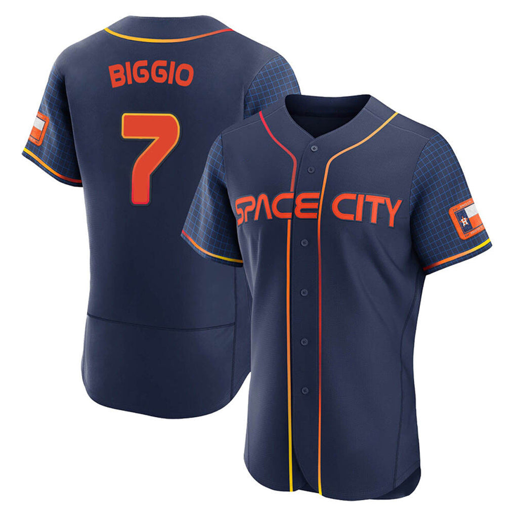 Tlead H.Astros #7 Craig Biggio Player Navy City Connect Limited Elite Home Stitched Jerseys