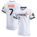 Tlead H.Astros #7 Craig Biggio Player White City Connect Limited Elite Home Stitched Jerseys