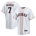 Tlead H.Astros #7 Craig Biggio Player White Home Game Stitched Jerseys