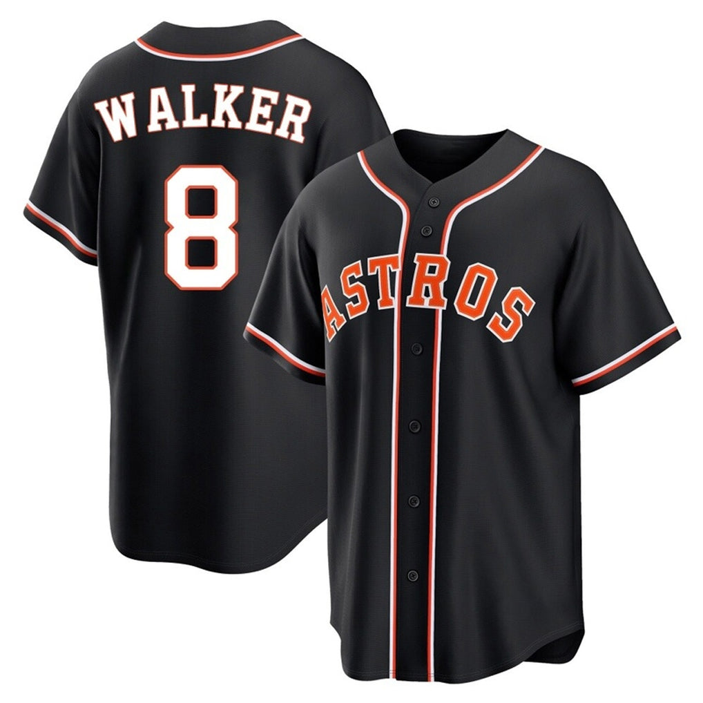 Tlead H.Astros #8 Christian Walker Player Black Fashion Out Home Game Stitched Jerseys