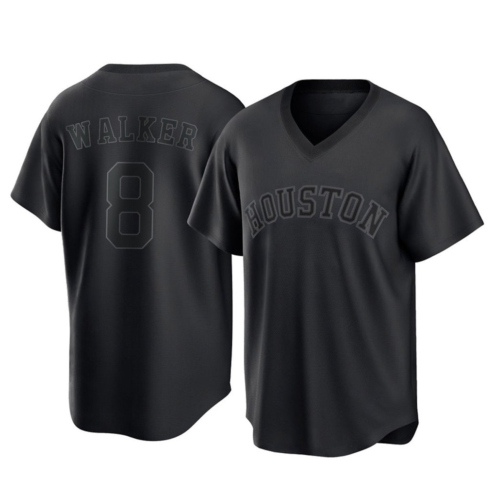 Tlead H.Astros #8 Christian Walker Player Black Fashion T-shirt Home Game Stitched Jerseys