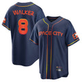 Tlead H.Astros #8 Christian Walker Player Navy City Connect Home Game Stitched Jerseys