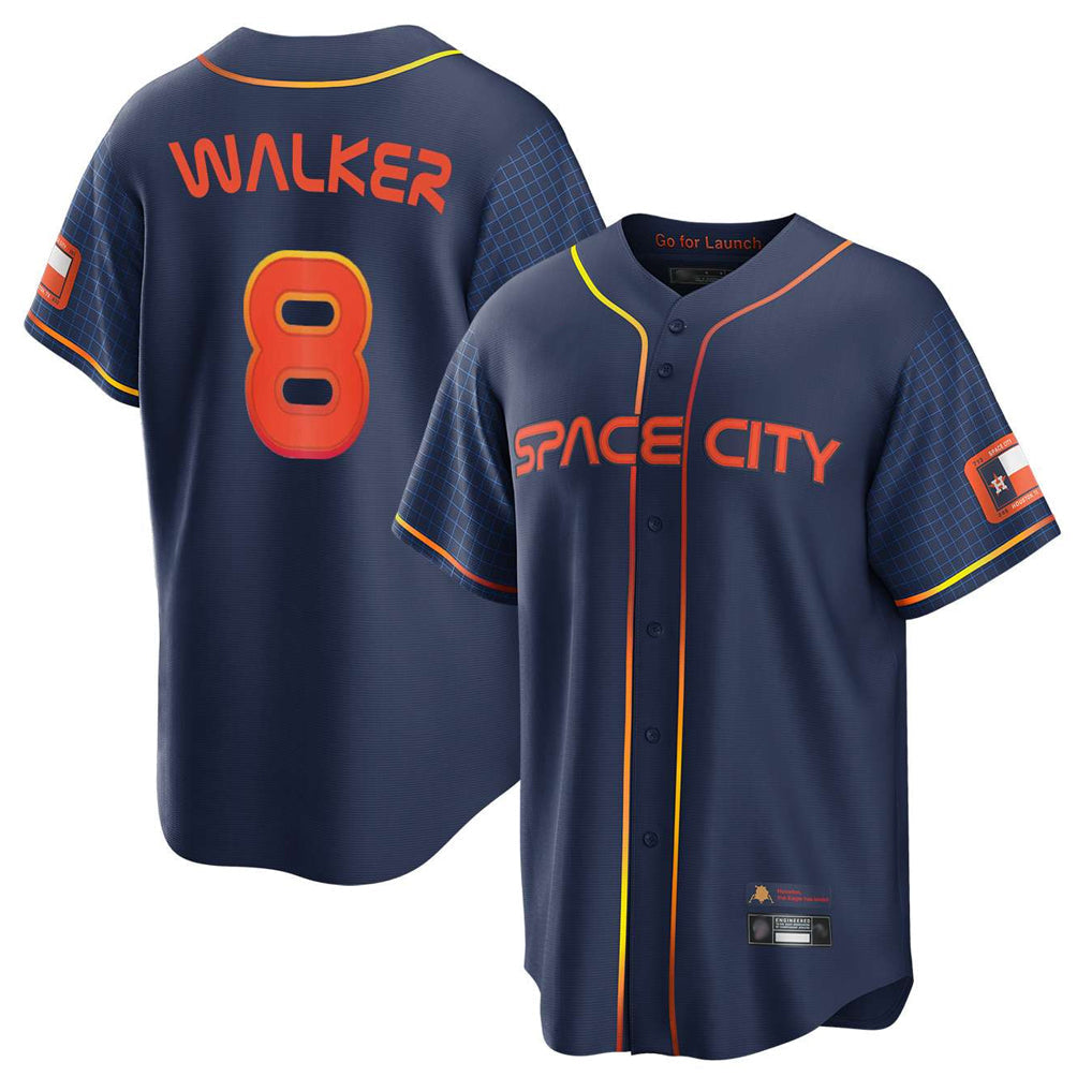 Tlead H.Astros #8 Christian Walker Player Navy City Connect Home Game Stitched Jerseys
