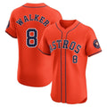 Tlead H.Astros #8 Christian Walker Player Orange Home Limited Elite Stitched Jerseys