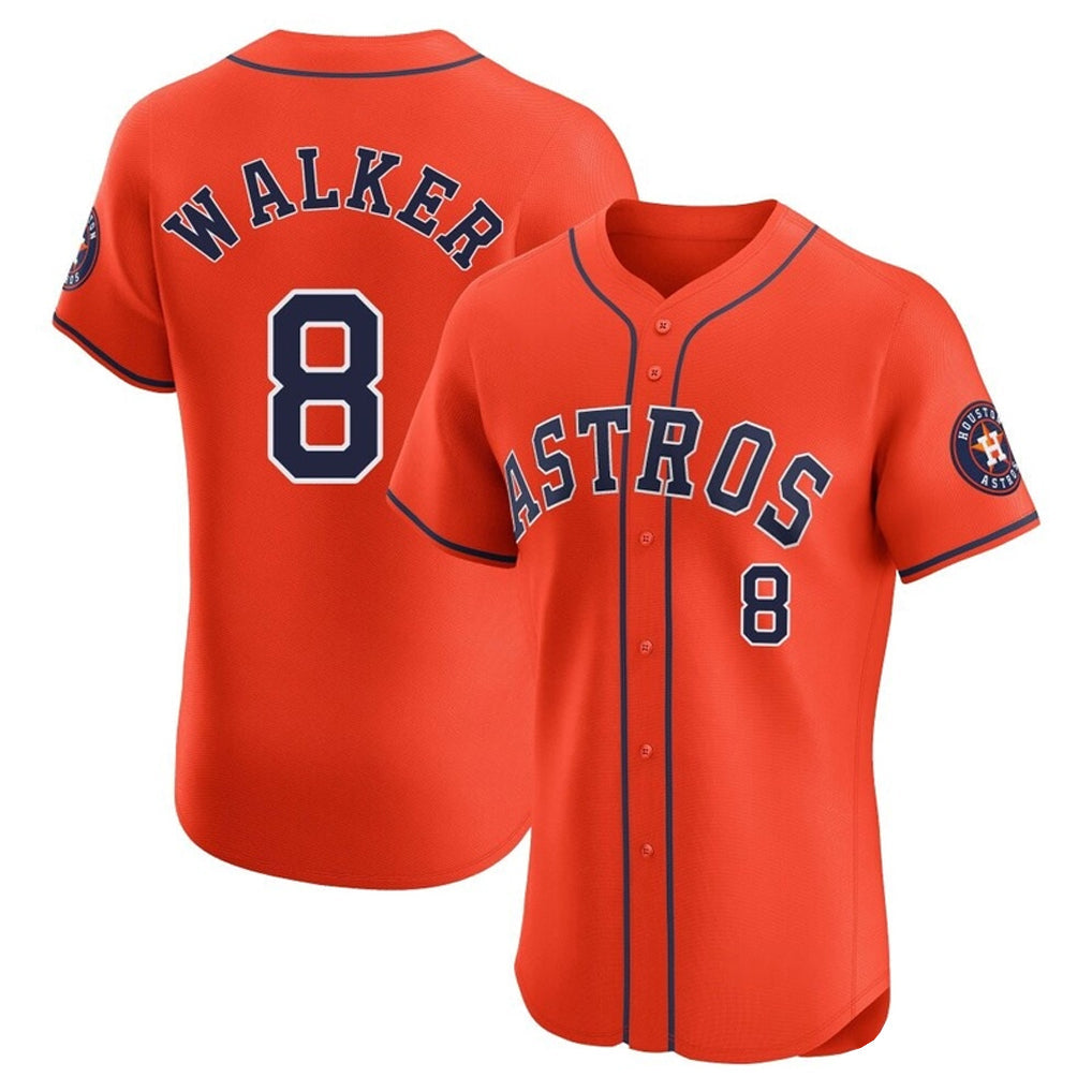 Tlead H.Astros #8 Christian Walker Player Orange Home Limited Elite Stitched Jerseys