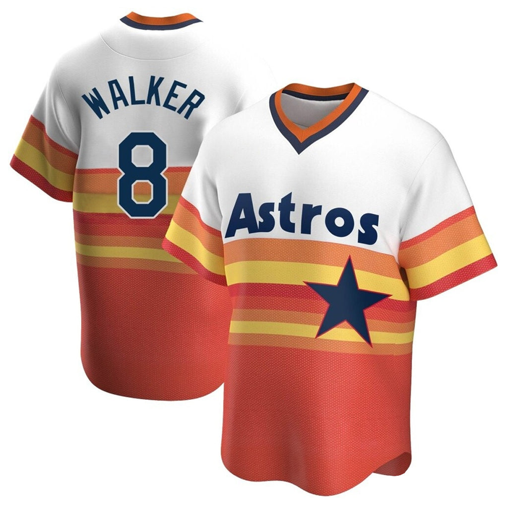 Tlead H.Astros #8 Christian Walker Player Rainbow Cooperstown Collection T-shirt Stitched Jerseys