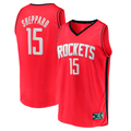 Tlead H.Rockets #15 Reed Sheppard Red 2024 Draft Fast Break Player Stitched Jerseys-Icon Edition
