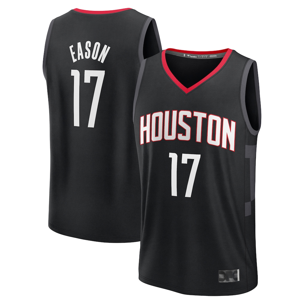 Tlead H.Rockets #17 Tari Eason Black Fast Break Replica Player Stitched Jerseys-Statement Edition
