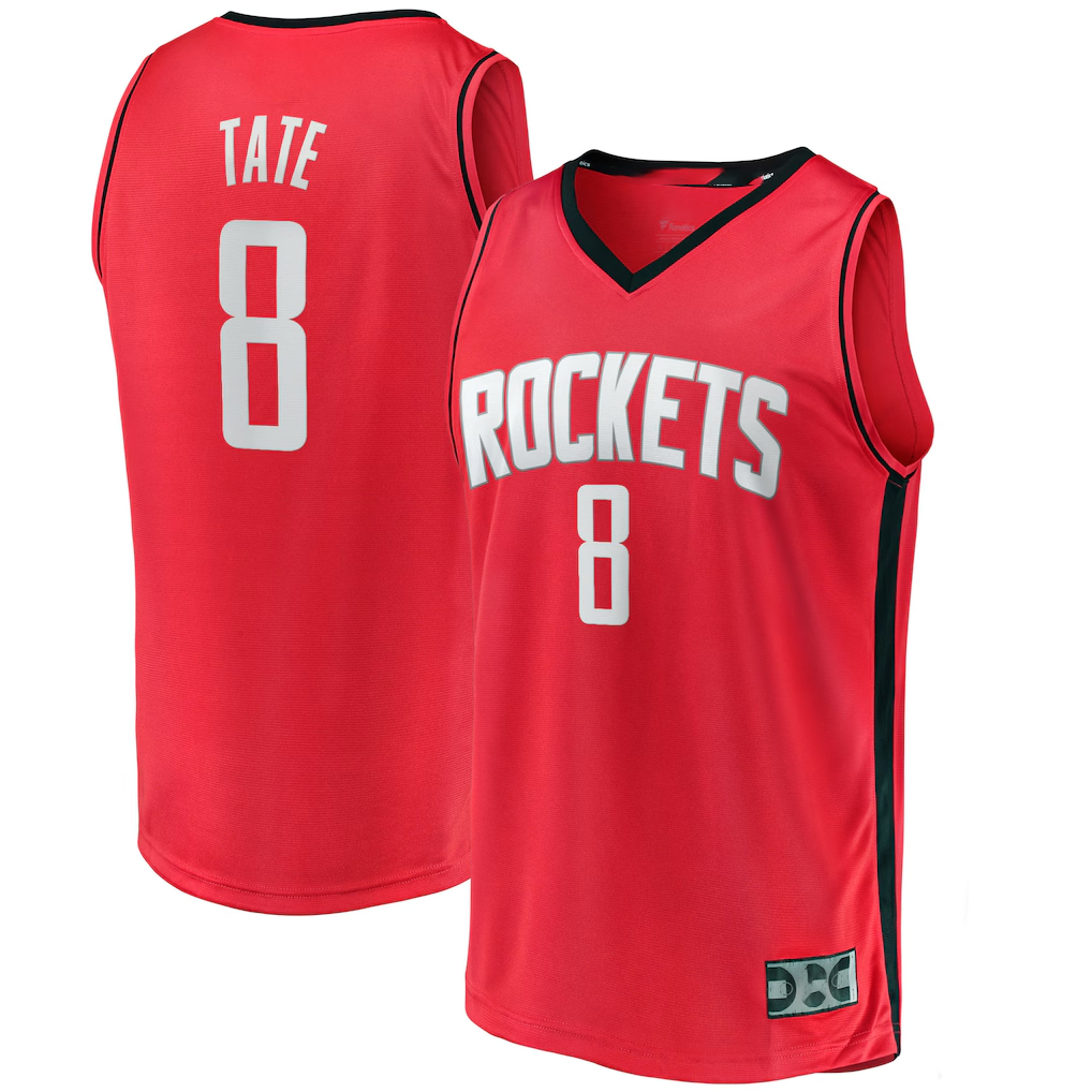 Tlead H.Rockets #8 Jae'Sean Tate Red Fast Break Replica Stitched Jerseys-Icon Edition