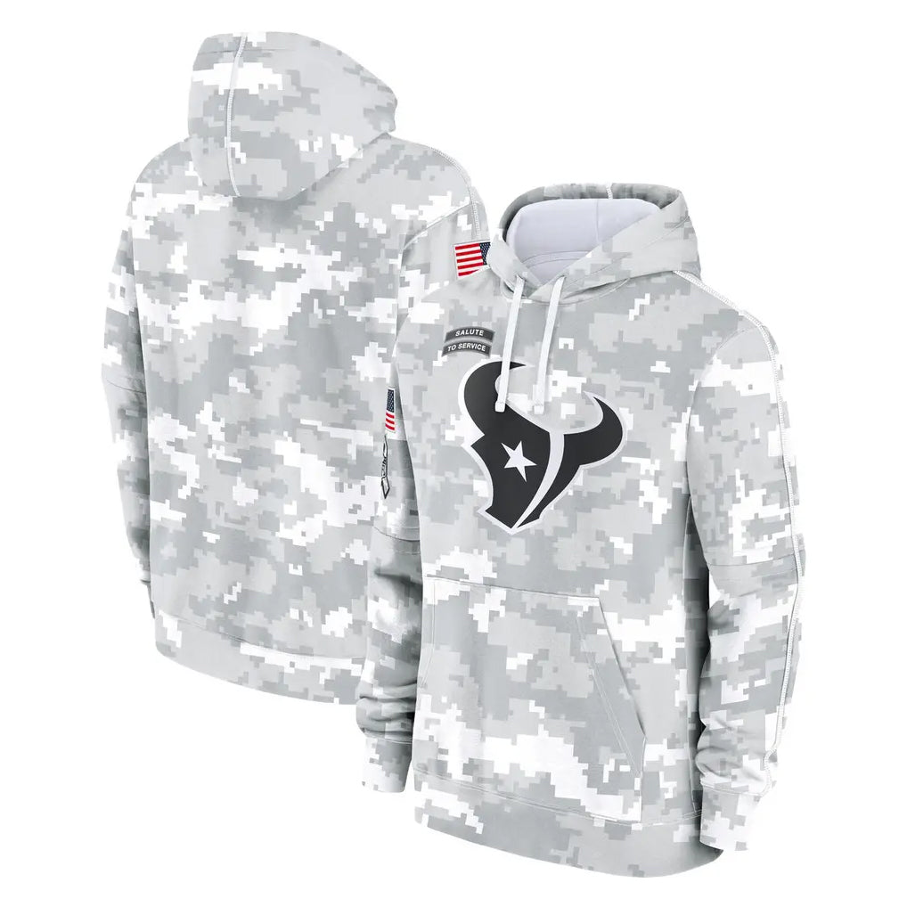 Tlead H.Texans Arctic Camo Salute to Service Hoodies Limited Game Blank Player Stitched Jerseys