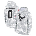 Tlead H.Texans #0 Azeez Al-Shaair Player Arctic Camo Salute to Service Hoodies Limited Game Stitched Jerseys