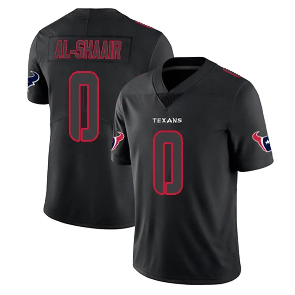 Tlead H.Texans #0 Azeez Al-Shaair Player Black Impact Limited Game Stitched Jerseys