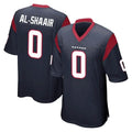 Tlead H.Texans #0 Azeez Al-Shaair Player Navy Home Game Stitched Jerseys
