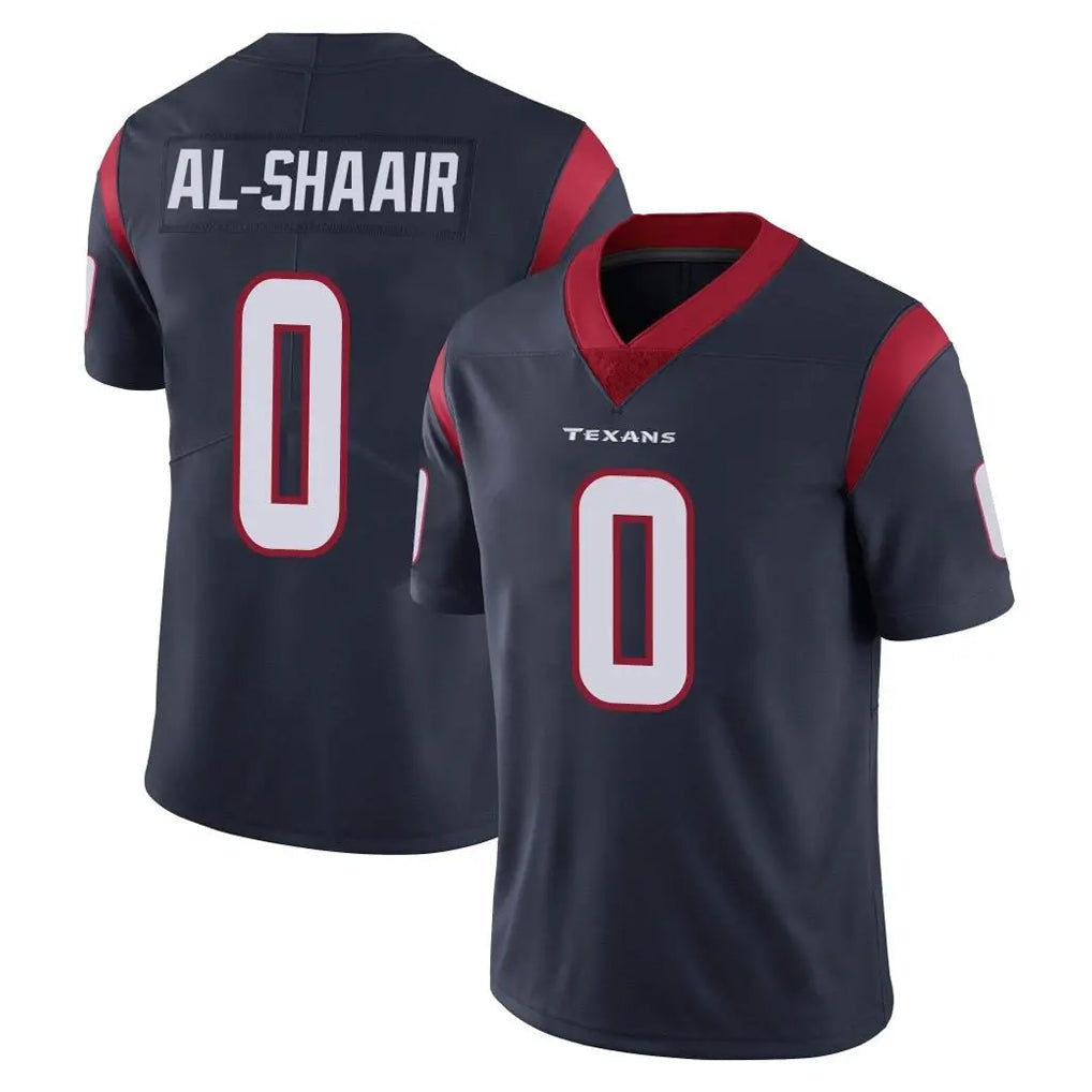 Tlead H.Texans #0 Azeez Al-Shaair Player Navy Limited Vapor Untouchable Home Game Stitched Jerseys