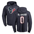 Tlead H.Texans #0 Azeez Al-Shaair Player Navy Pro Line Pullover Hoodie Limited Game Stitched Jerseys