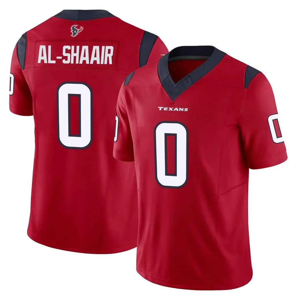 Tlead H.Texans #0 Azeez Al-Shaair Player Red Limited Vapor F.U.S.E. Home Game Stitched Jerseys