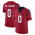 Tlead H.Texans #0 Azeez Al-Shaair Player Red Limited Vapor Untouchable Home Game Stitched Jerseys