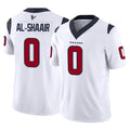 Tlead H.Texans #0 Azeez Al-Shaair Player White Limited Vapor F.U.S.E. Home Game Stitched Jerseys